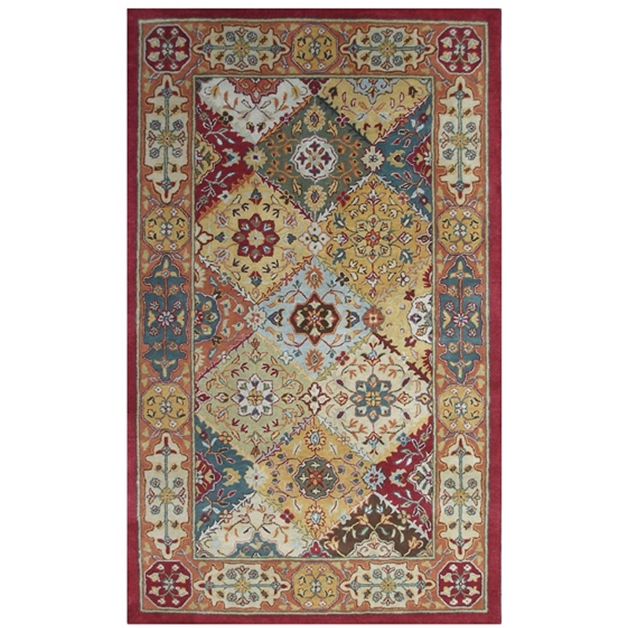 Heritage Multi-Color Hand-Tufted Wool 5' x 8' Area Rug