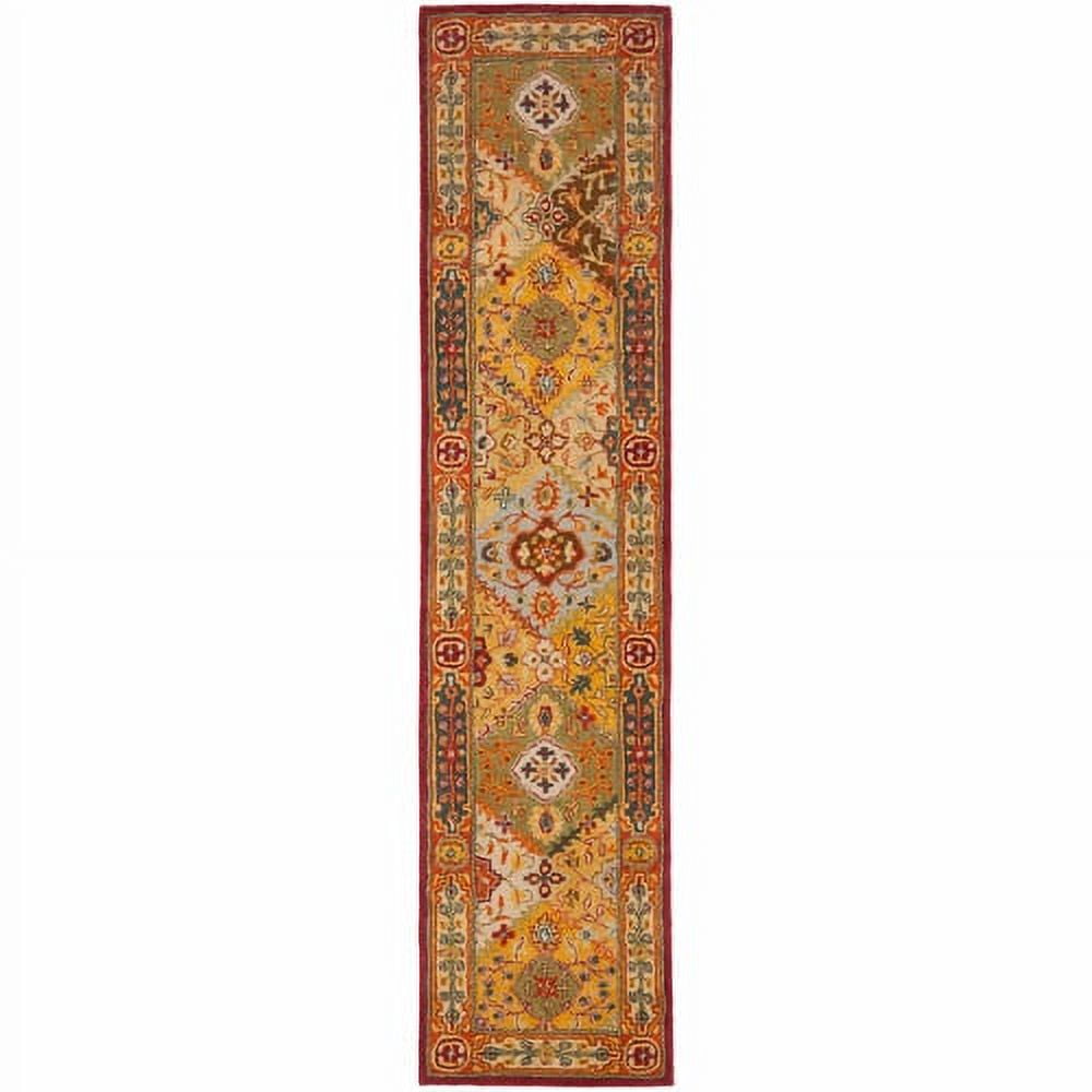 Heritage Multi-Color Hand-Tufted Wool Runner Rug