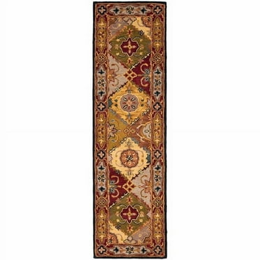 SAFAVIEH Heritage Regius Traditional Wool Runner Rug, Multi/Red, 2'3" x 12'