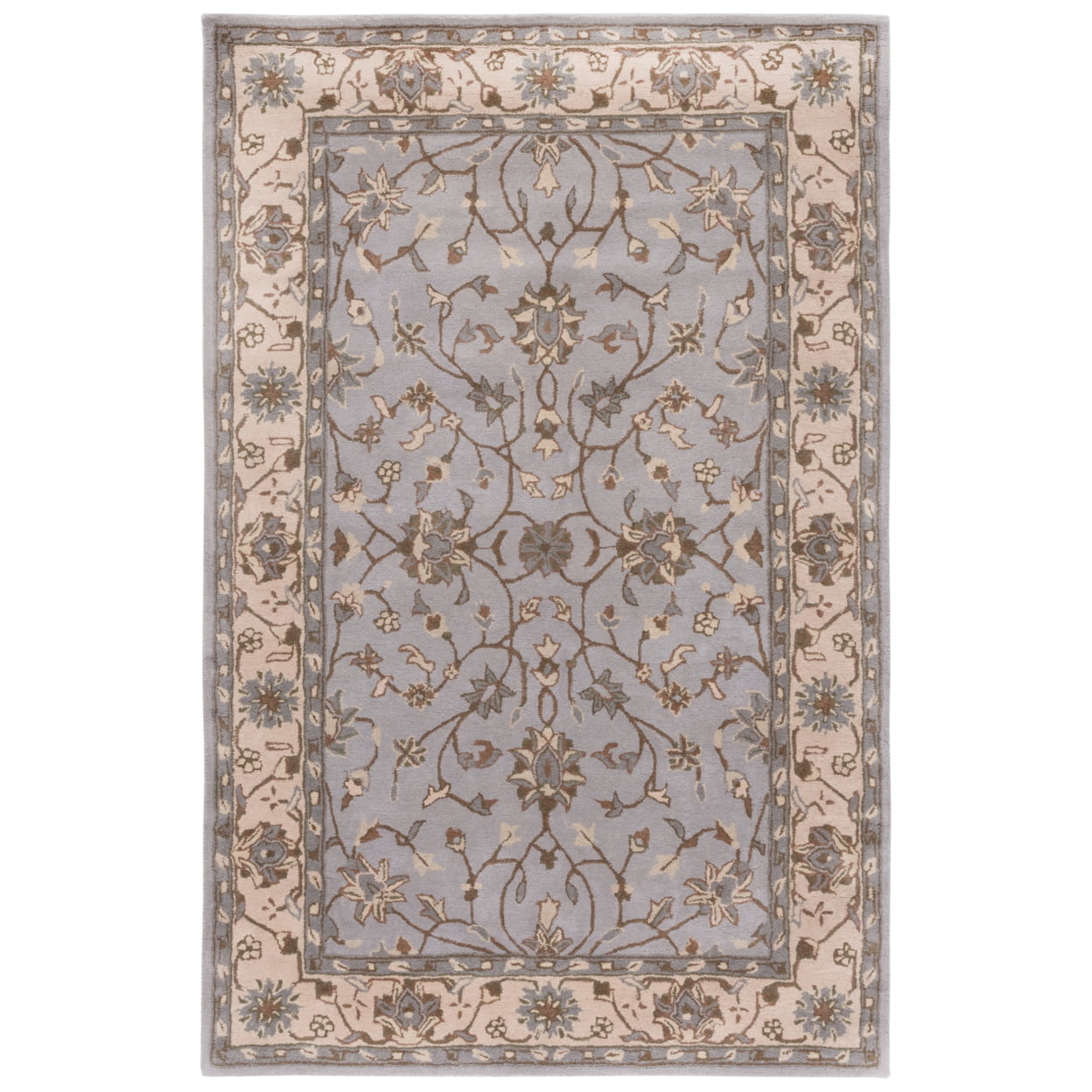 Heritage Hand-Tufted Gray Wool 6' x 9' Rectangular Rug