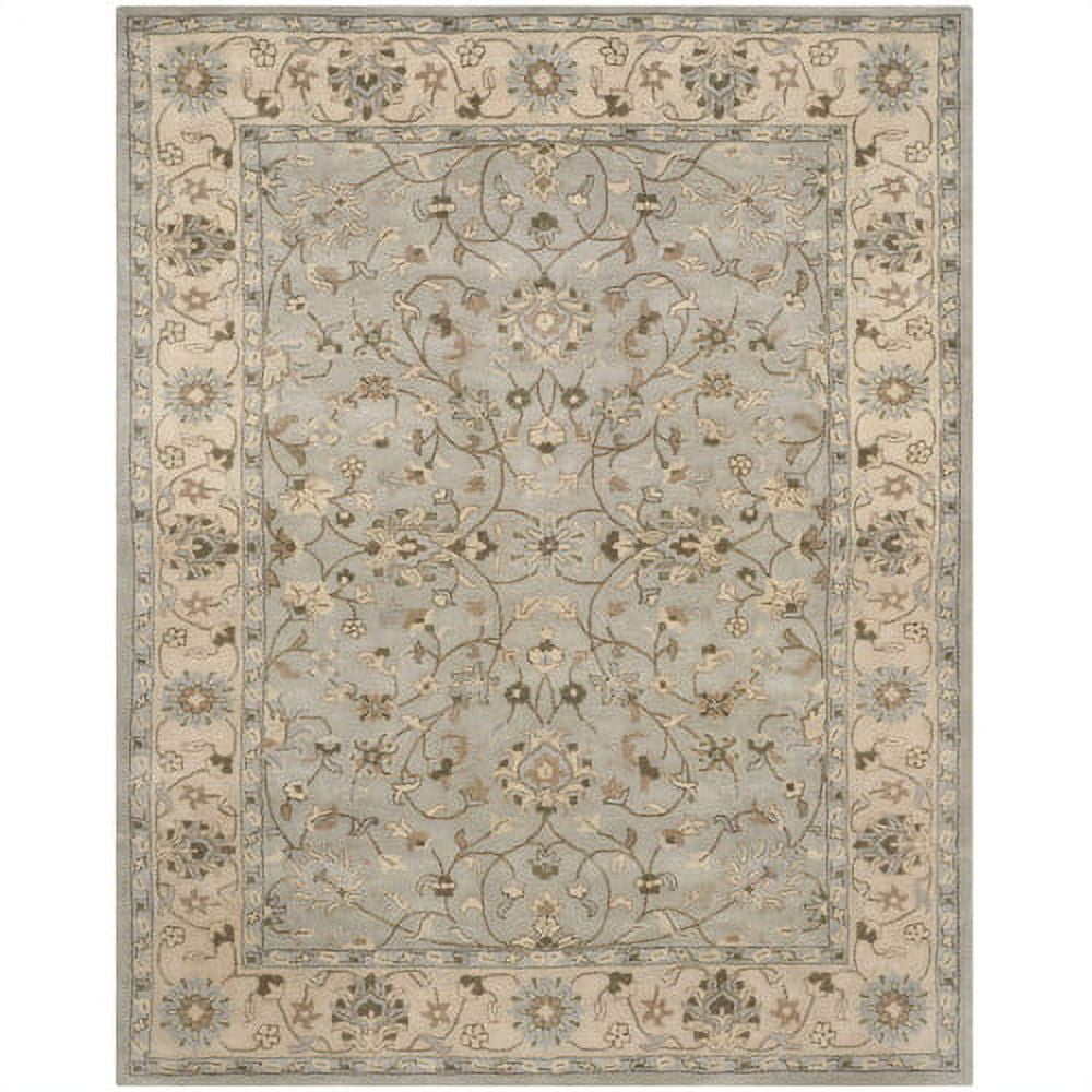 Elegant Heritage Gray Hand-Tufted Wool Rectangular Rug, 9' x 12'