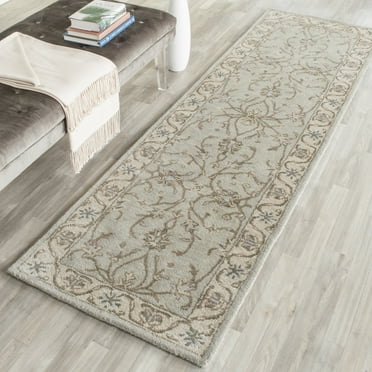 SAFAVIEH Heritage Rida Traditional Wool Runner Rug, Beige/Grey, 2'3" x 12'