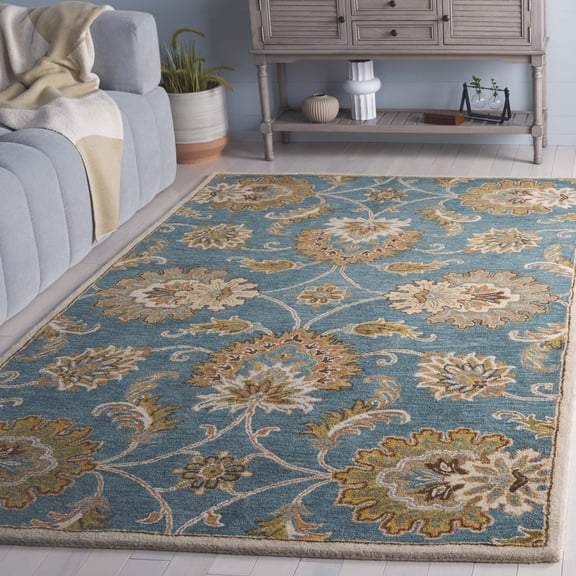 Safavieh Heritage Roderick Medallion Area Rug, Blue/Yellow, 5' x 8'