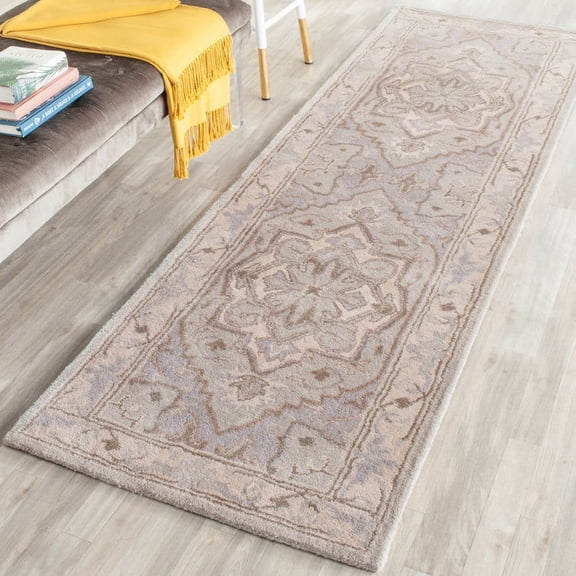 SAFAVIEH Heritage Roland Traditional Wool Runner Rug, Beige/Grey, 2'3" x 10'