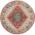 thumbnail image 1 of SAFAVIEH Heritage Rosheen Floral Wool Area Rug, Grey/Red, 6' x 6' Round, 1 of 5