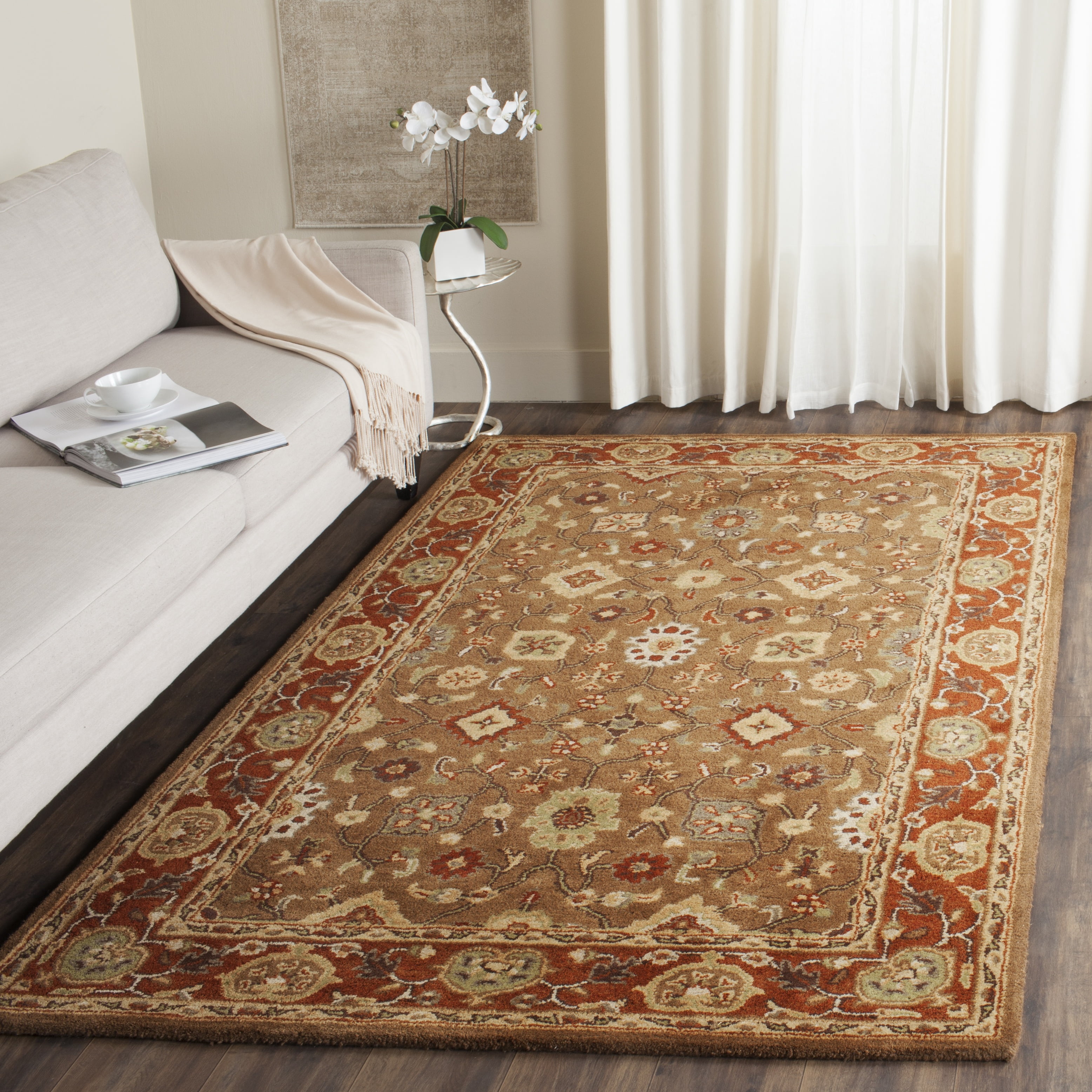 Safavieh Heritage Rothesay Oriental Wool Area Rug, Moss/Rust, 7'6" x 9'6"