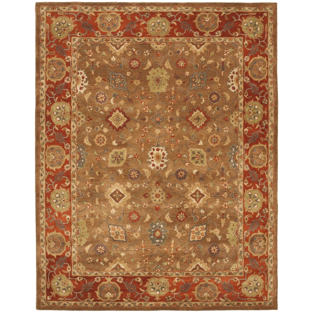 Handmade Red Wool Tufted 6' x 9' Area Rug