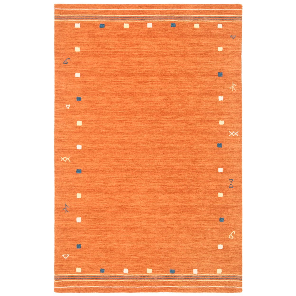 Classic Elegance Hand-Tufted Wool Area Rug in Rich Red, 6' x 9'