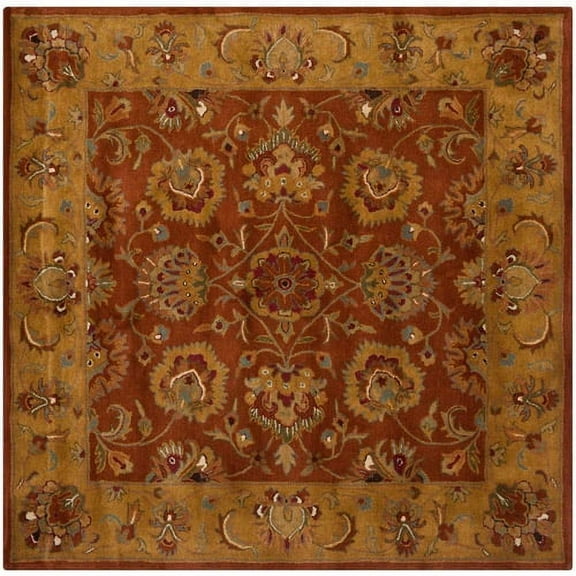 SAFAVIEH Heritage Seymour Traditional Wool Area Rug, Red/Natural, 2' x 3'