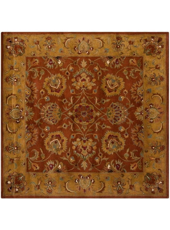 SAFAVIEH Heritage Seymour Traditional Wool Area Rug, Red/Natural, 2' x 3'