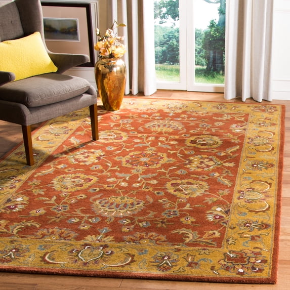 Safavieh Heritage Seymour Oriental Wool Area Rug, Red/Natural, 3' x 5'