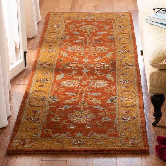 Safavieh Heritage Seymour Oriental Wool Runner Rug, Red/Natural, 2'3" x 12'