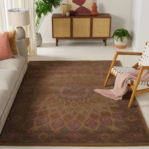 Safavieh Heritage Shevon Oriental Area Rug, Light Brown/Gray, 8' x 8' Square