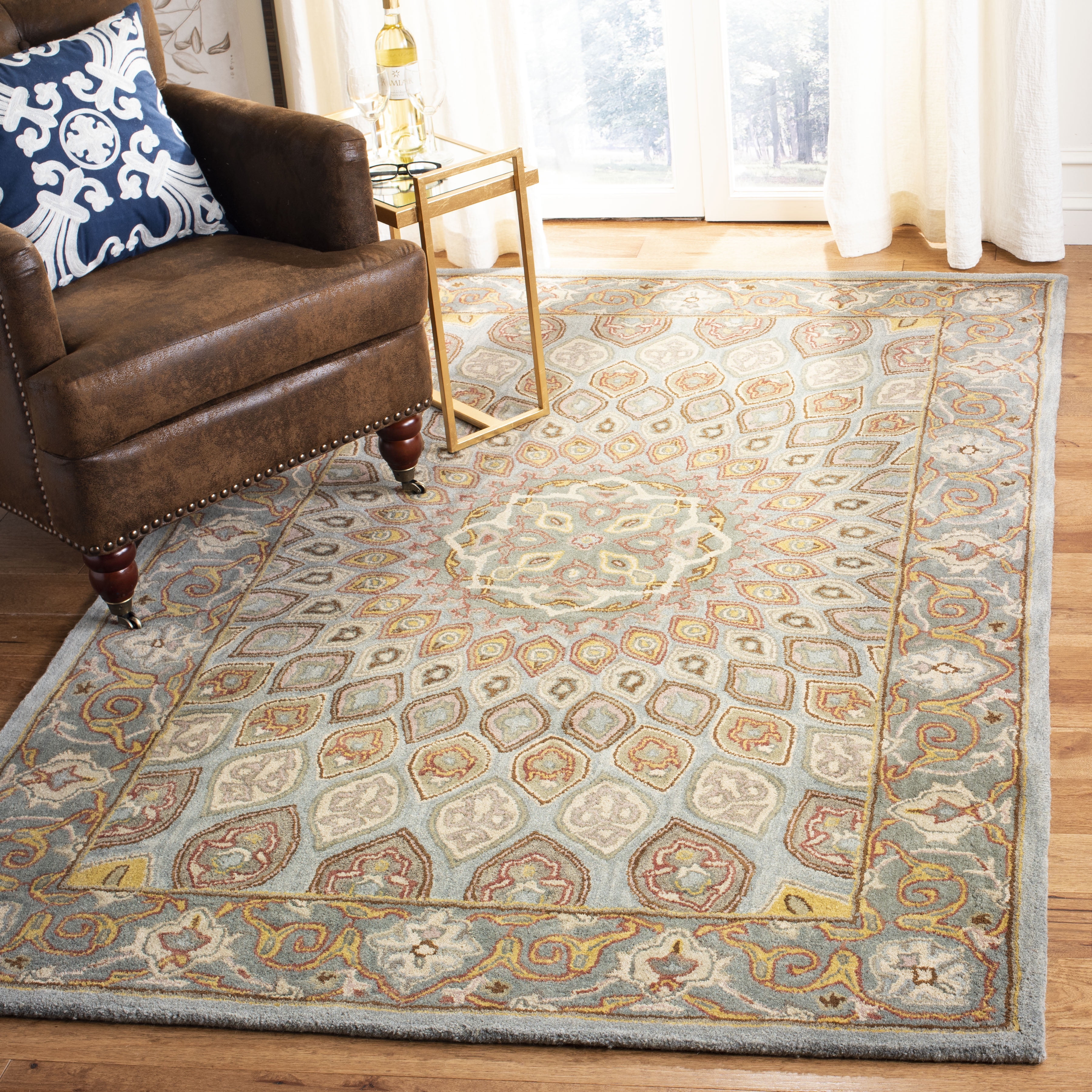 Safavieh Heritage Shevon Oriental Area Rug, Blue/Gray, 9'6" x 13'6"