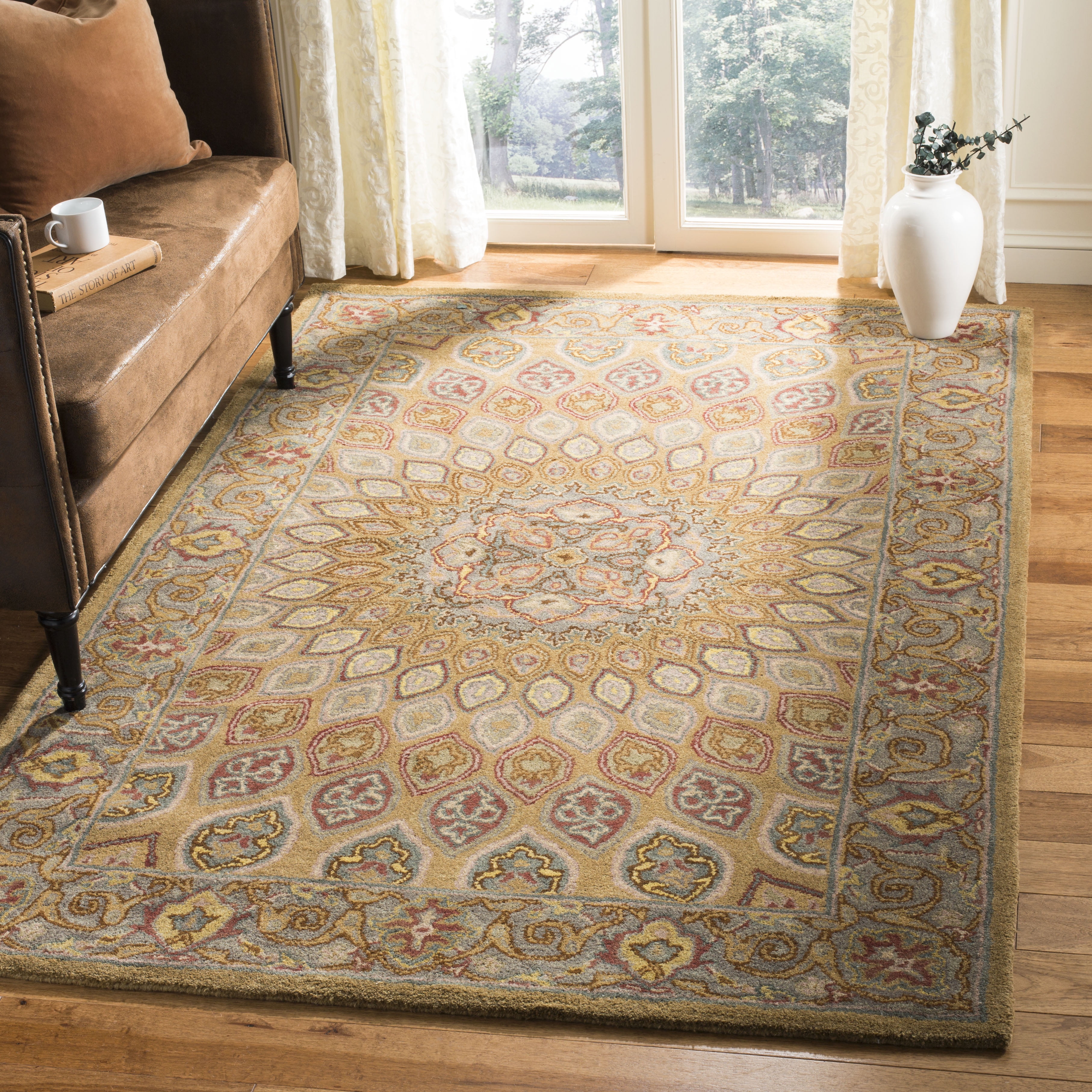 Heritage Light Brown and Gray Hand-Tufted Wool Area Rug