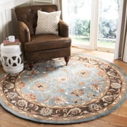 Safavieh Heritage Steward Oriental Wool Area Rug, Blue/Brown, 8' x 8' Round