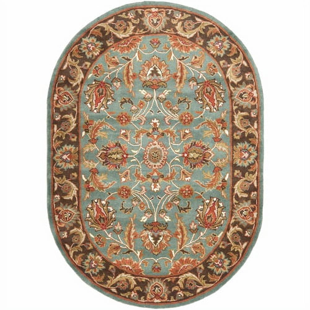 Heritage Blue and Brown Hand-Tufted Wool Area Rug, 12' x 15'