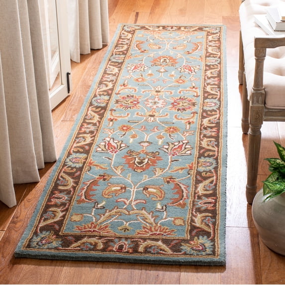 Safavieh Heritage Steward Oriental Wool Runner Rug, Blue/Brown, 2'3" x 22'