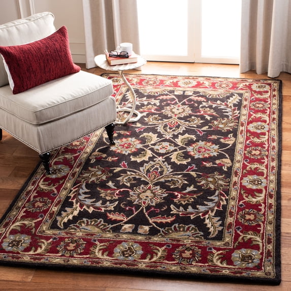 Safavieh Heritage Stuart Oriental Wool Area Rug, Chocolate/Red, 5' x 8'