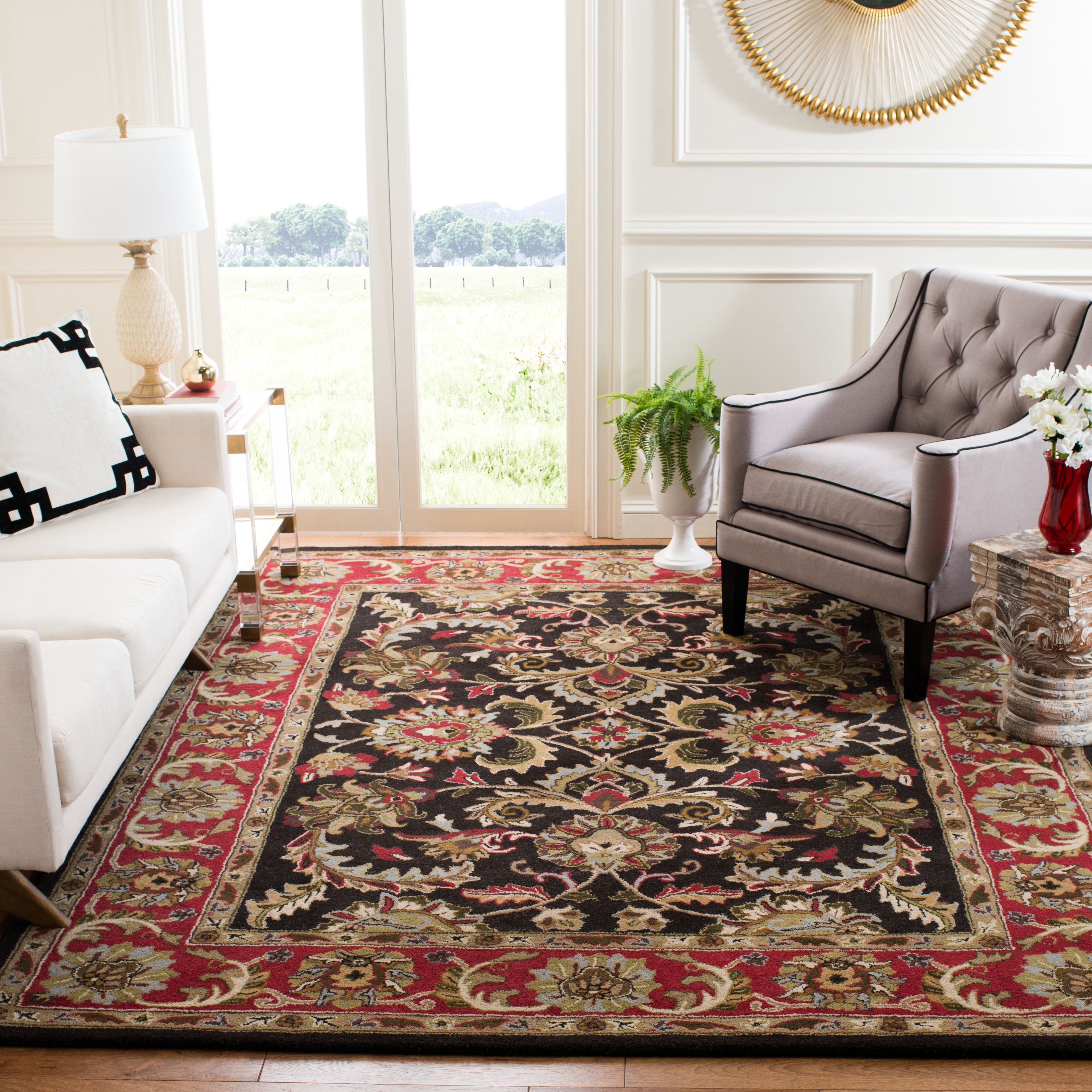 Stuart Rugs Minehead Safavieh Heritage Stuart Oriental Wool Area Rug, Chocolate/Red, 8' x 8 ...