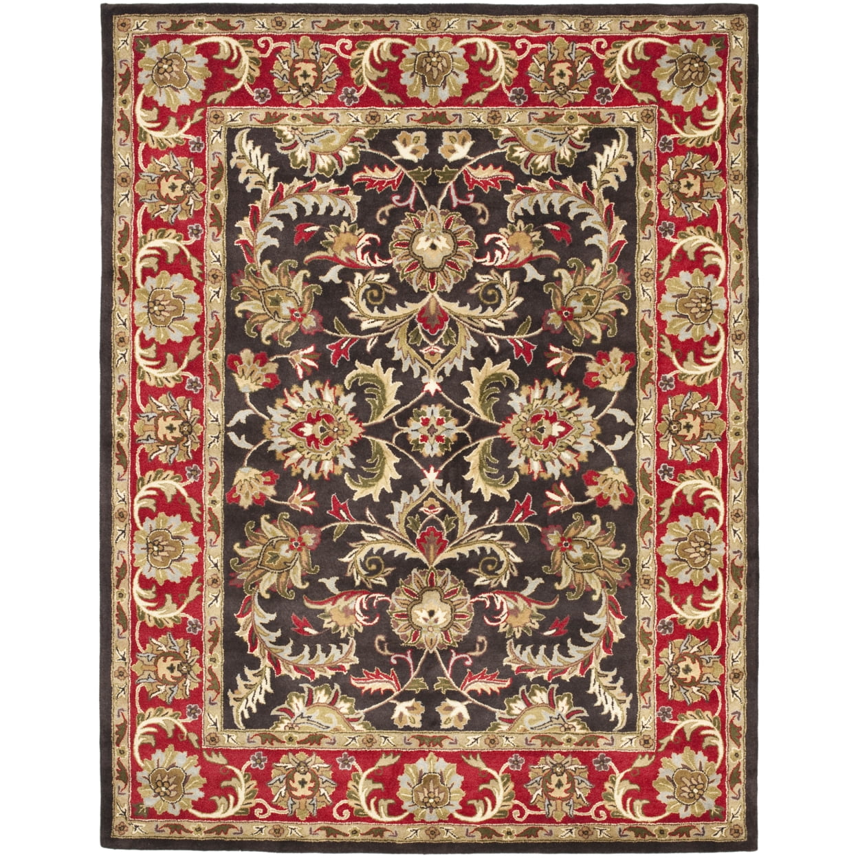 Elegant Heritage Hand-Tufted Wool Area Rug - Red Chocolate, 3' x 5'