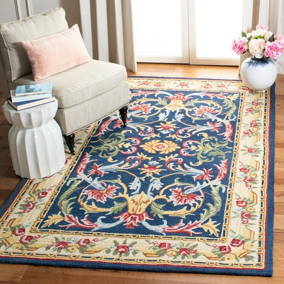 Safavieh Heritage Toby Oriental Area Rug, Navy/Ivory, 2' x 3'
