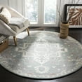 thumbnail image 1 of Safavieh Heritage Trafford Floral Wool Area Rug, Blue/Ivory, 6' x 6' Round, 1 of 8