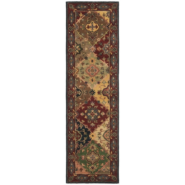 SAFAVIEH Heritage Trudi Traditional Wool Runner Rug, Red/Multi, 2'3" x 18'