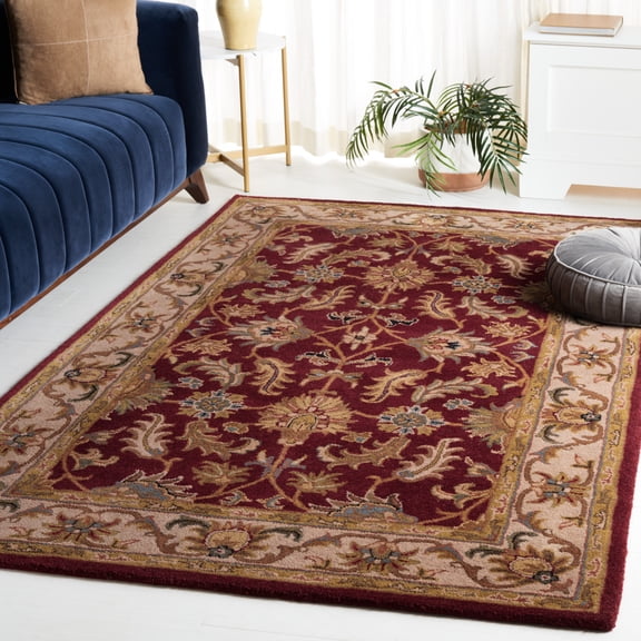 Safavieh Heritage Valery Oriental Wool Area Rug, Red/Ivory, 4' x 4' Square