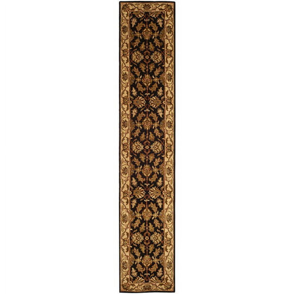 Hand-Tufted Black and Beige Wool Runner Rug, 2'3" x 10'