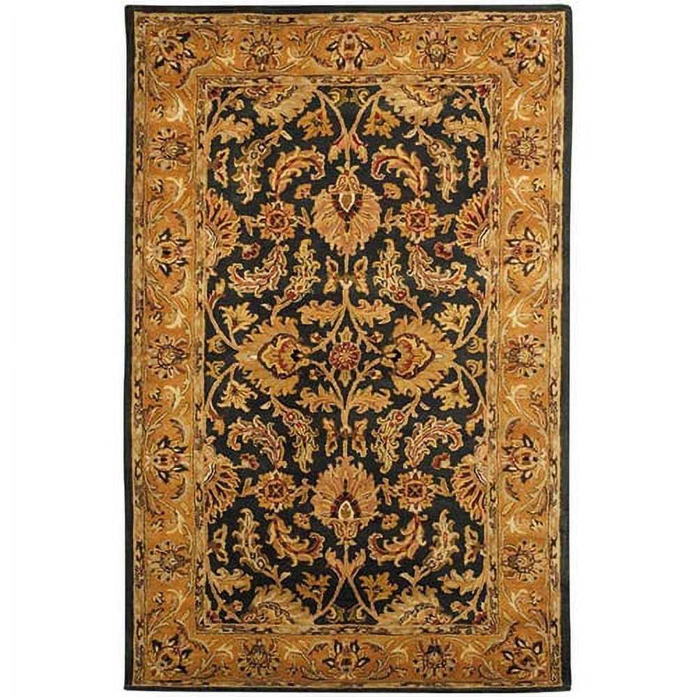 Handmade Oval Tufted Red Wool Rug 4' x 6'