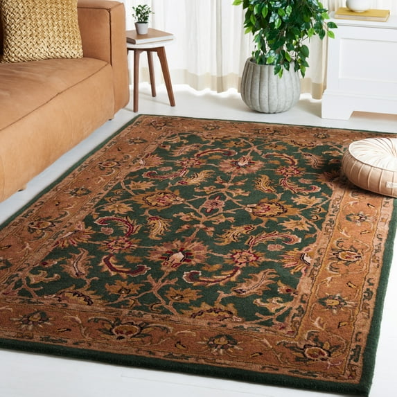 Safavieh Heritage Valery Oriental Wool Area Rug, Dark Green/Gold, 4' x 6'