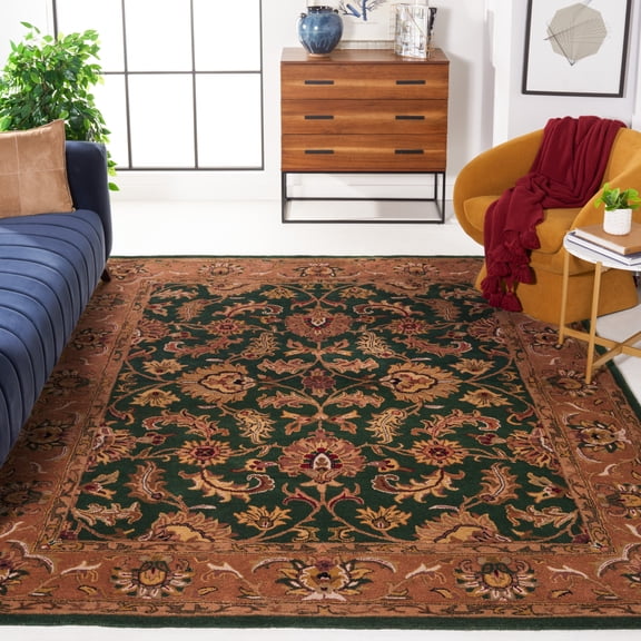 Safavieh Heritage Valery Oriental Wool Area Rug, Dark Green/Gold, 9'6" x 13'6"