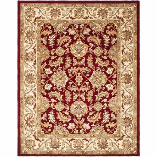 Hand-Tufted Heritage Wool Rectangular Rug, Red/Ivory, 3' x 5'