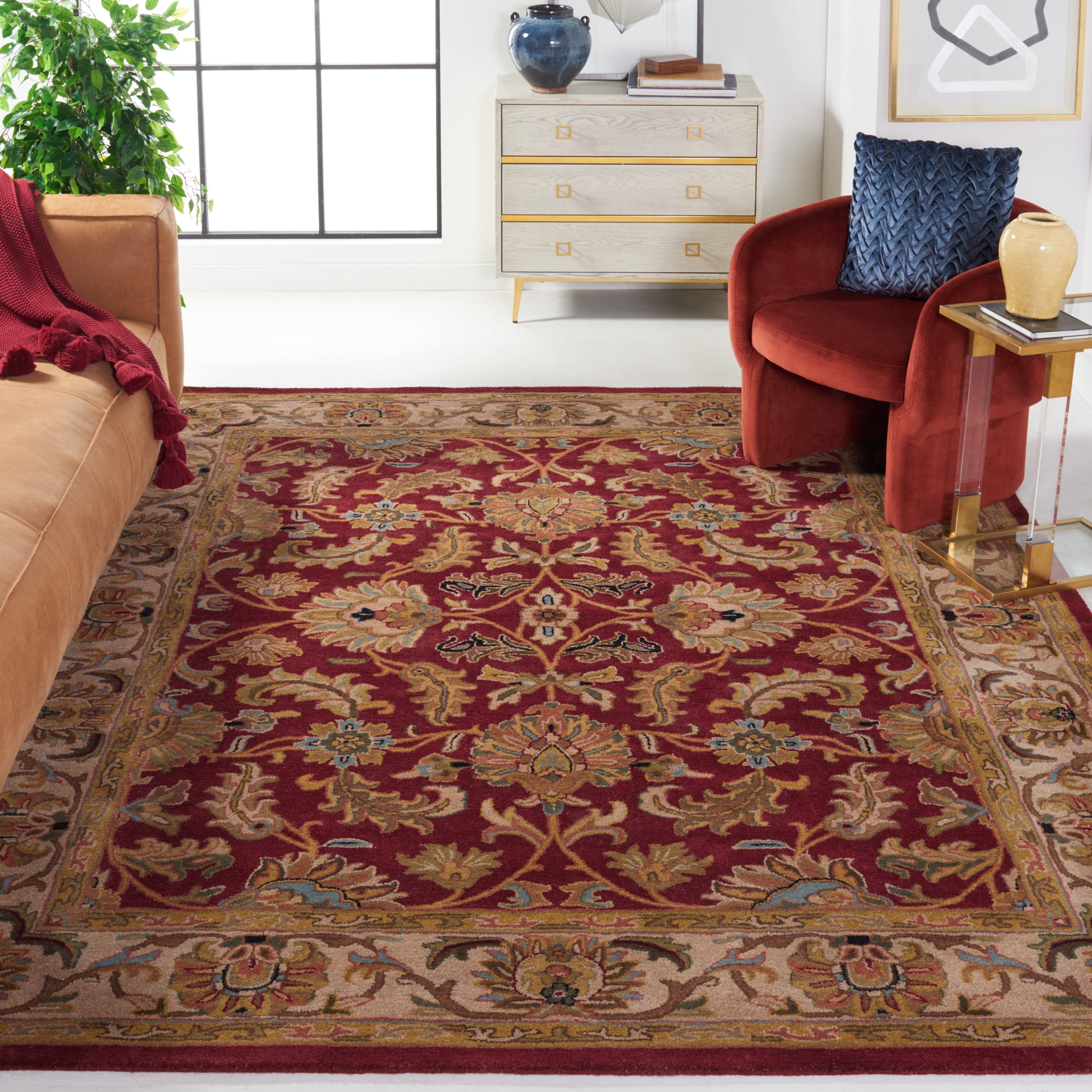 Safavieh Heritage Valery Oriental Wool Area Rug, Red/Ivory, 8'3" x 11'