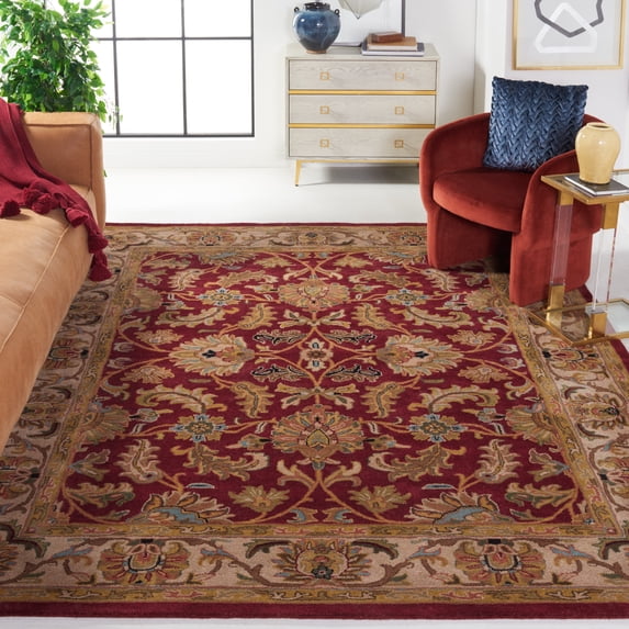 Safavieh Heritage Valery Oriental Wool Area Rug, Red/Ivory, 9' x 12'