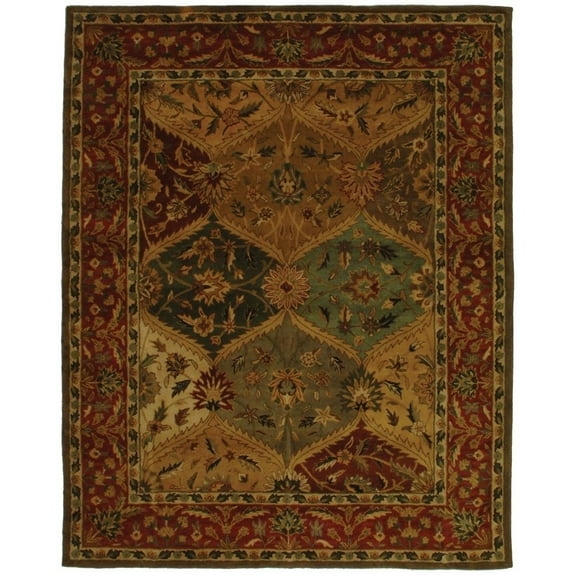 SAFAVIEH Heritage Wessex Traditional Wool Area Rug, Multi, 4' x 4' Square