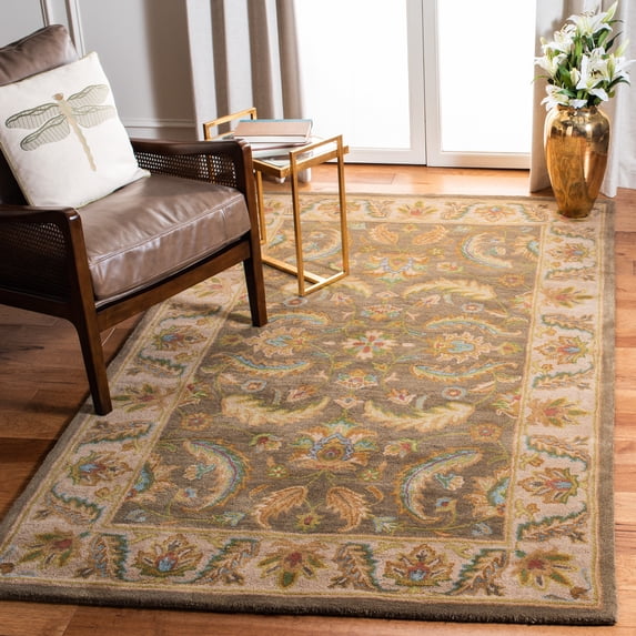 Safavieh Heritage Wight Oriental Wool Area Rug, Green/Beige, 6' x 6' Square