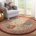 thumbnail image 1 of Safavieh Heritage Woodville Oriental Wool Area Rug, Multi/Red, 8' x 8' Round, 1 of 8