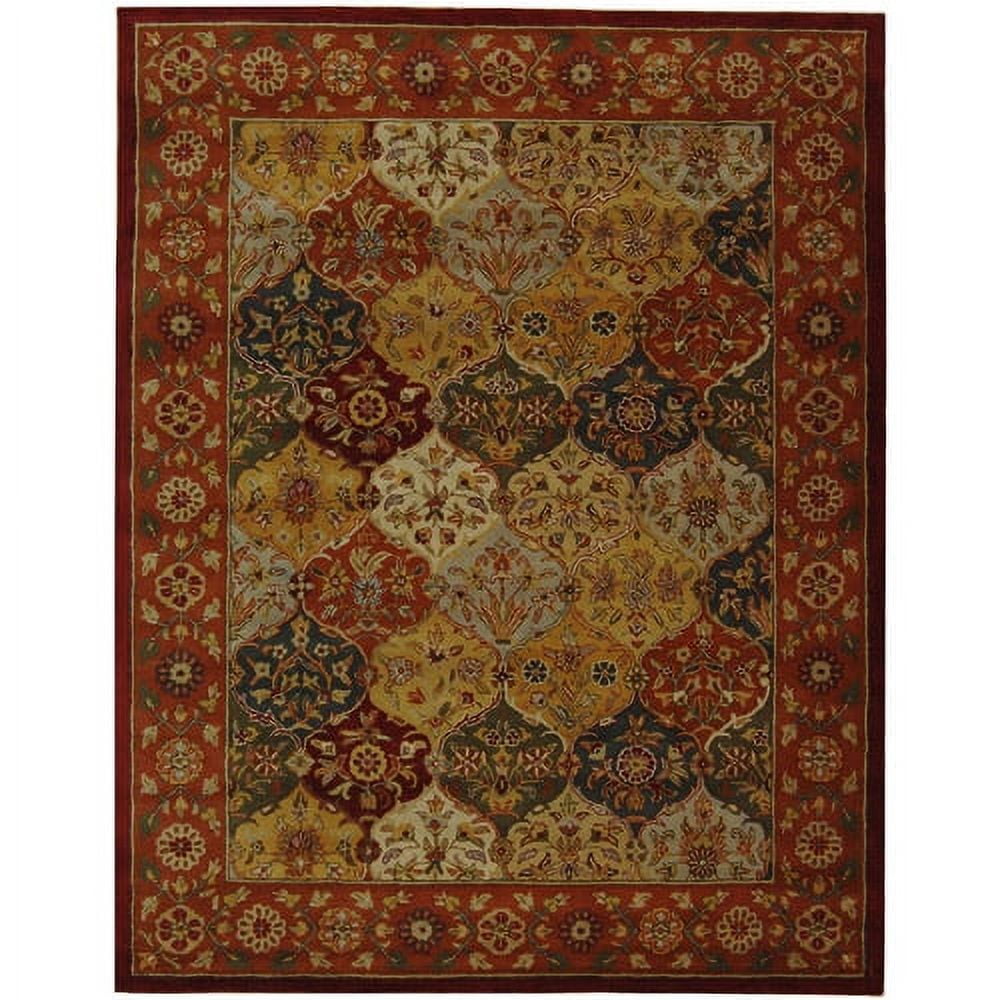 Handmade Multi/Red Wool 6' x 9' Tufted Area Rug