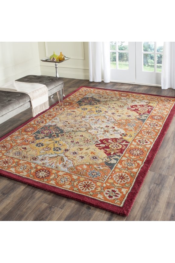 Heritage Woodville Oriental Wool Area Rug, Multi/Red, 8' x 8' Square