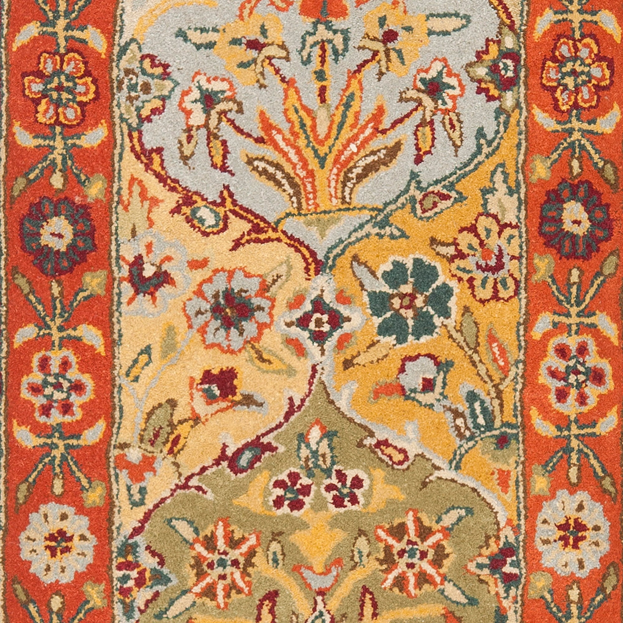 Elegant Heritage Multi-Red Wool 2'3" x 10' Runner Rug