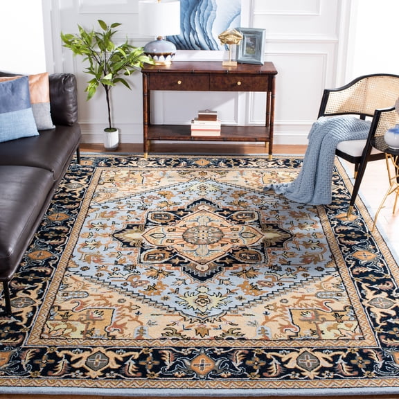 Safavieh Heritage York Oriental Wool Area Rug, Blue/Light Brown, 10' x 14'