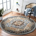 thumbnail image 1 of Safavieh Heritage York Oriental Wool Area Rug, Blue/Light Brown, 6' x 6' Round, 1 of 11