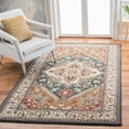 thumbnail image 1 of Safavieh Heritage York Oriental Wool Area Rug, Dark Green/Brown, 6' x 6' Square, 1 of 11