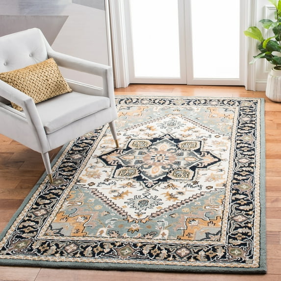 Safavieh Heritage York Oriental Wool Area Rug, Gray/Green, 2' x 3'