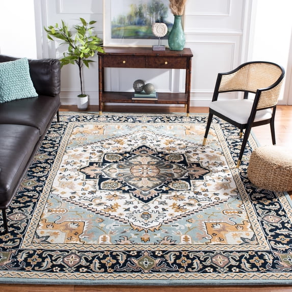 Safavieh Heritage York Oriental Wool Area Rug, Gray/Green, 8' x 10'