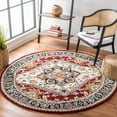 thumbnail image 1 of Safavieh Heritage York Oriental Wool Area Rug, Ivory/Red, 4' x 4' Round, 1 of 11