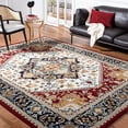 thumbnail image 1 of Safavieh Heritage York Oriental Wool Area Rug, Ivory/Red, 8' x 8' Square, 1 of 11
