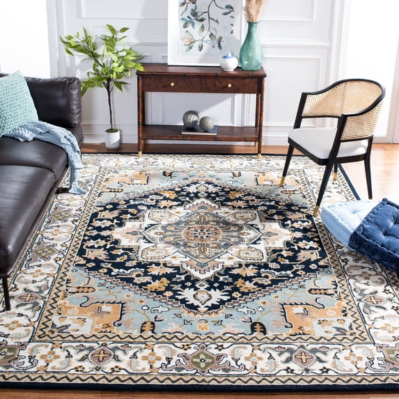 Safavieh Heritage York Oriental Wool Area Rug, Navy/Ivory, 10' x 14'